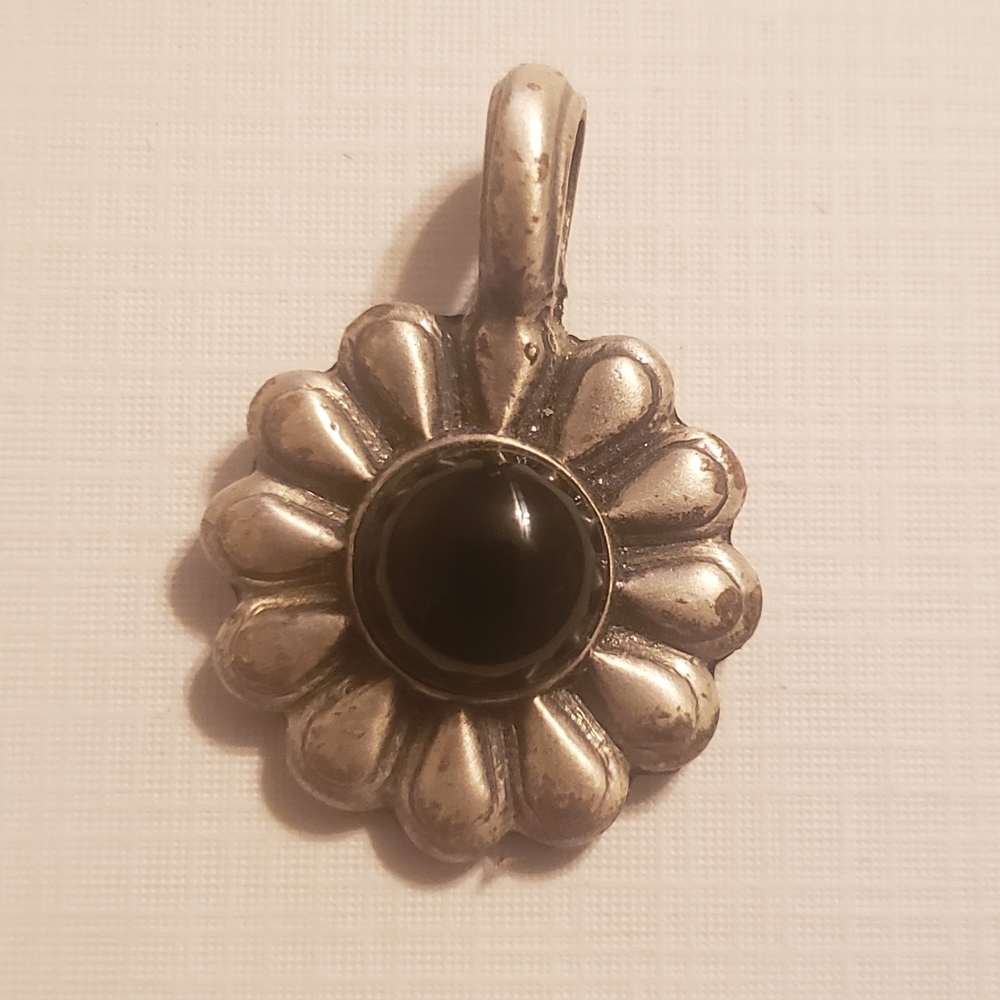 Sterling silver flower pendant